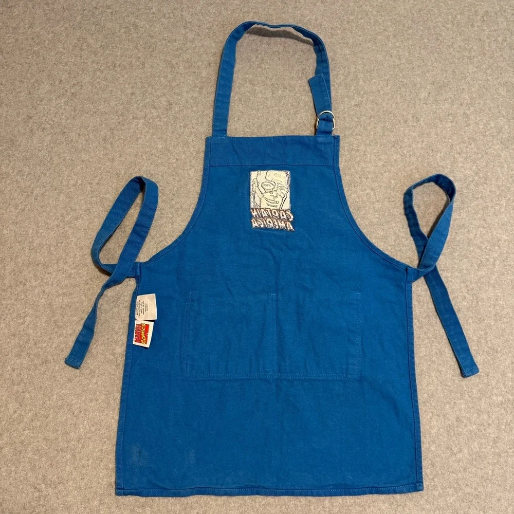 Williams-Sonoma Marvel Captain America Kids Blue Cotton Cooking Baking Apron